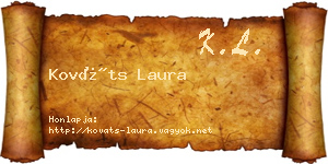 Kováts Laura névjegykártya